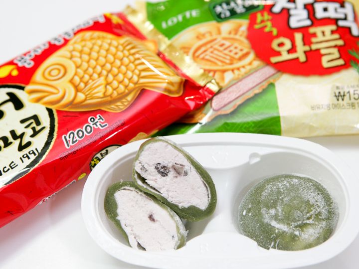 あずき入りアイス
あずきと冷たいアイスは相性抜群!大福餅や最中の中にあずきが