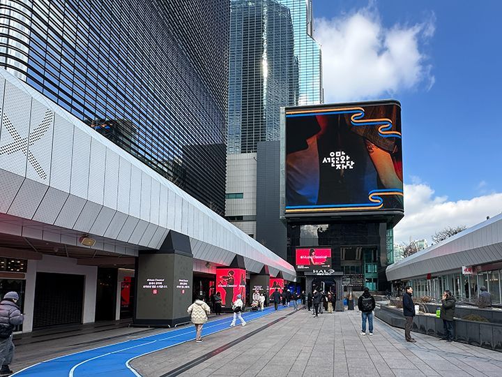 2号線「三成(サムソン)駅」5・6番出口の様子