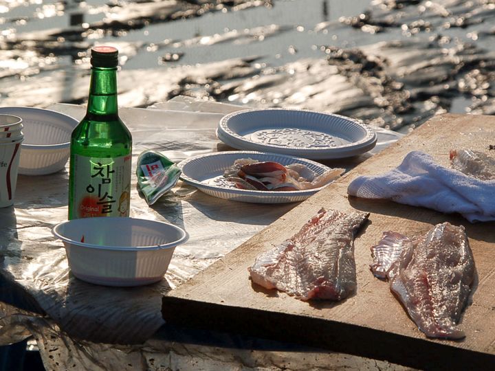 やっぱり韓国!朝から焼酎を何杯も飲みます