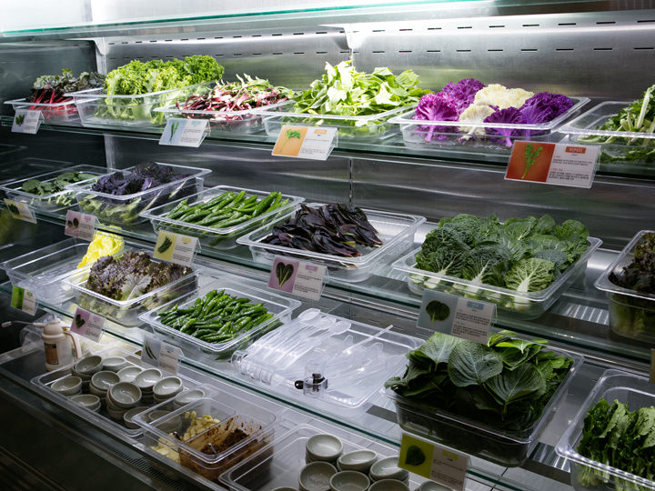 種類豊富な野菜のサンパッ定食が人気「多菜 東大門店」