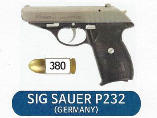 SIG SAUER P232 口径：380マグナム 製造国：ドイツ 10発 40,000ウォン