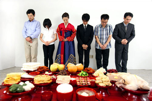 全員揃って礼をする家も