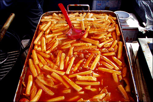 小麦粉から作ったトッポッキ