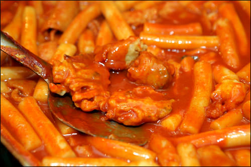 トッポッキと天ぷらは黄金コンビ