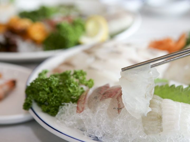 新鮮な刺身を堪能