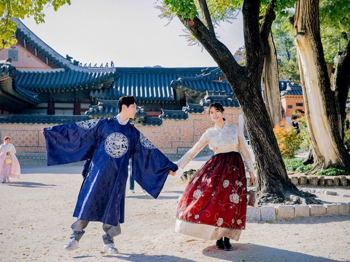 景福宮は、チマチョゴリを着ていると入場無料。
※写真提供:「ジジべべ」 チマチョゴリ文化体験