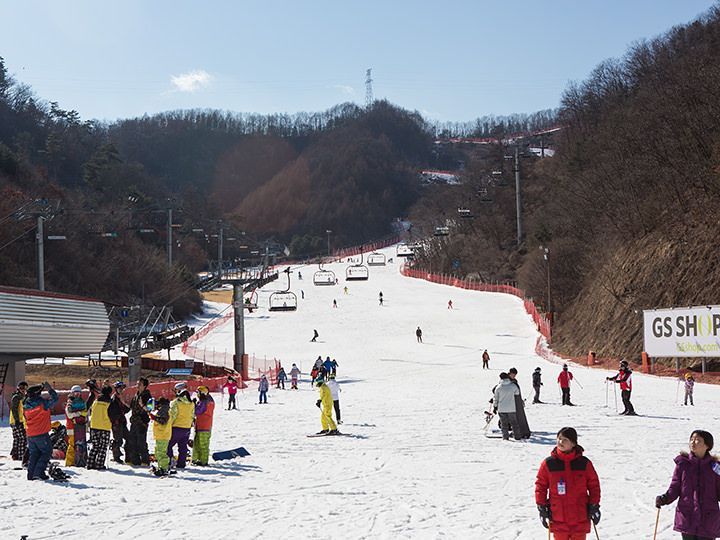 江原道・春川の「江村(カンチョン)スキー場」