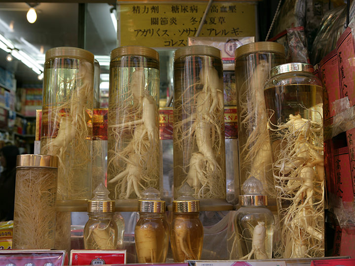 Gate2付近の「高麗人参店街」