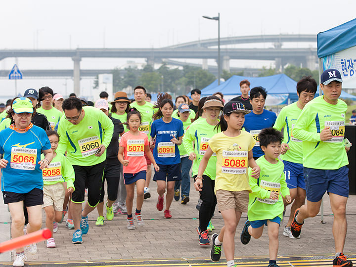 マラソン会場として使用されることも多い