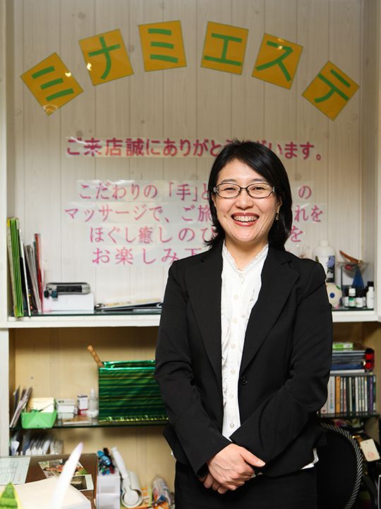 笑顔で出迎えてくれるキム・ソジョン社長