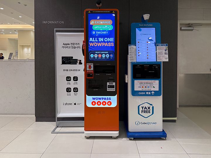 WOWPASS(ワウパス)とTAX REFUND(タックスリファンド)の機器