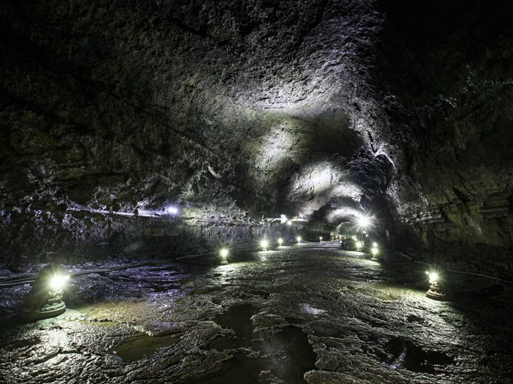 ぼんやりした明かりが頼り