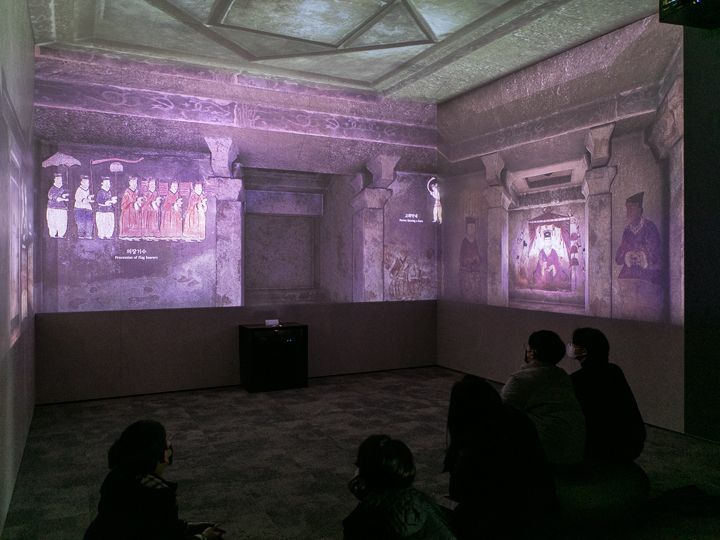 1階にある3館では、高句麗の壁画が映像で蘇りました。