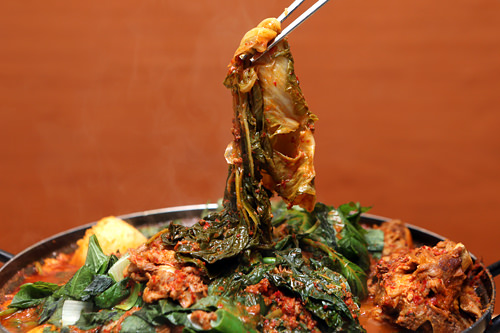 豪快に入っている大根の葉