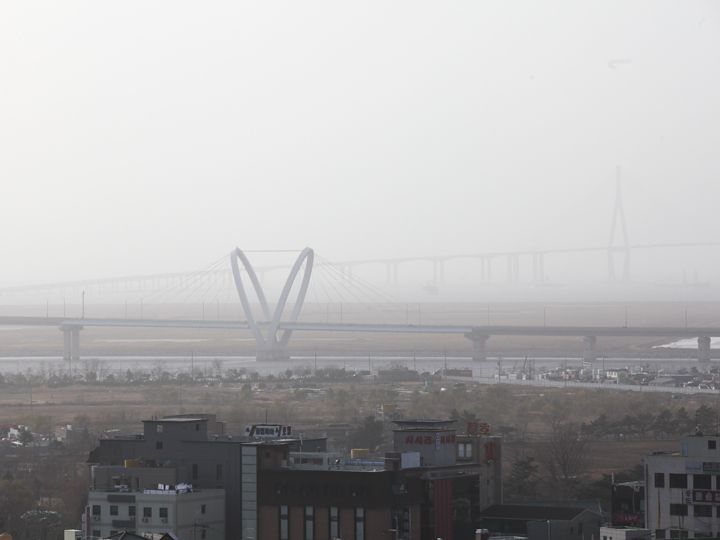 清涼山から見た仁川大橋