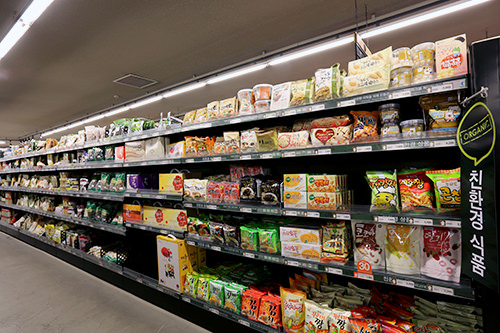 オーガニック食品コーナー