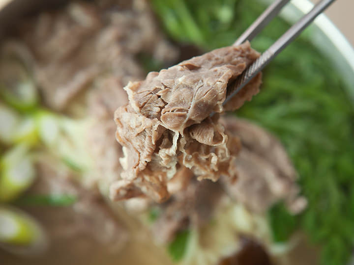 牛肉のうまみが味のアクセント