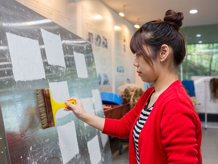 6.乾燥台に貼り付け