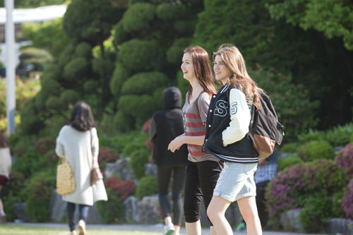 外国人留学生たちも楽しそう