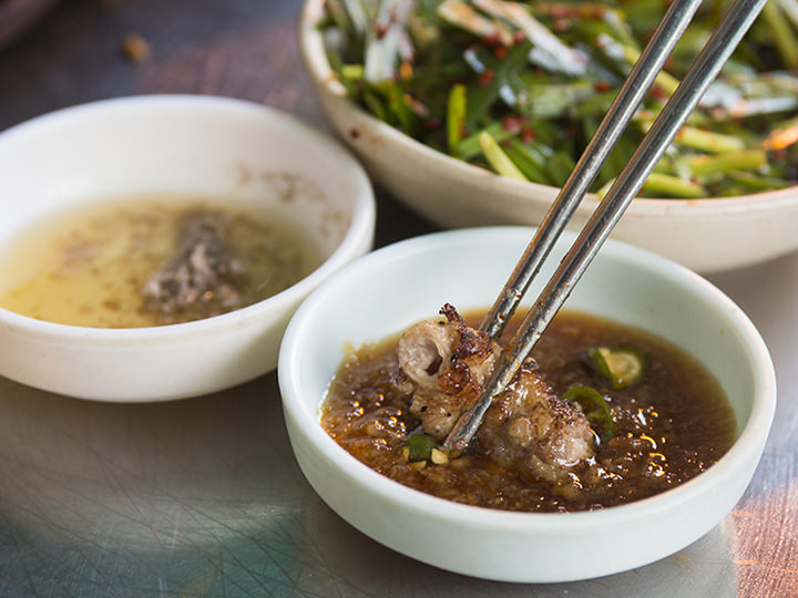 オリジナルのニンニク酢醤油