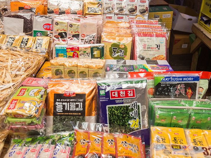 韓国海苔を販売しているお店も!