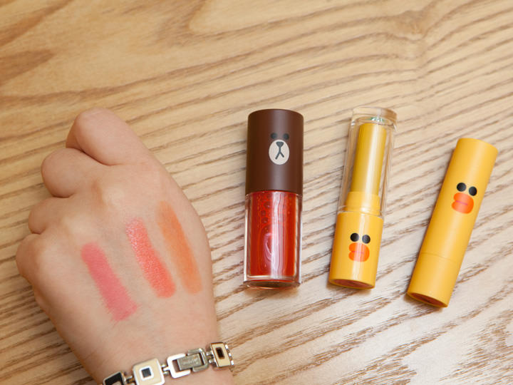 (左から)ウォータフルティント・ハニーグレープフルーツティー、グロッシー・リップルージュ・ミスホリック、カラーリング・ティントバーム