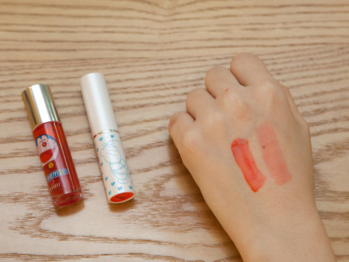 (左から)ジェリーマーマレード・アップル、キッシブルティントスティック・CR01