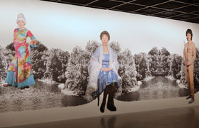 扮装した自身を被写体にしたシンディ・シャーマンの作品(光州市立美術館)